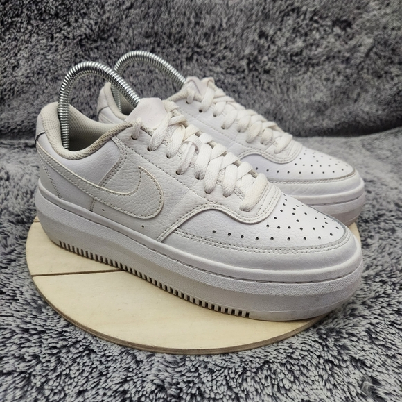 Nike Court Vision Shoes - Nike Court Vision Alta Triple White Shoes Women's Size 7.5